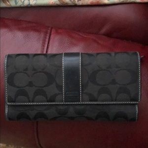 Coach Wallet Black Tri-Fold